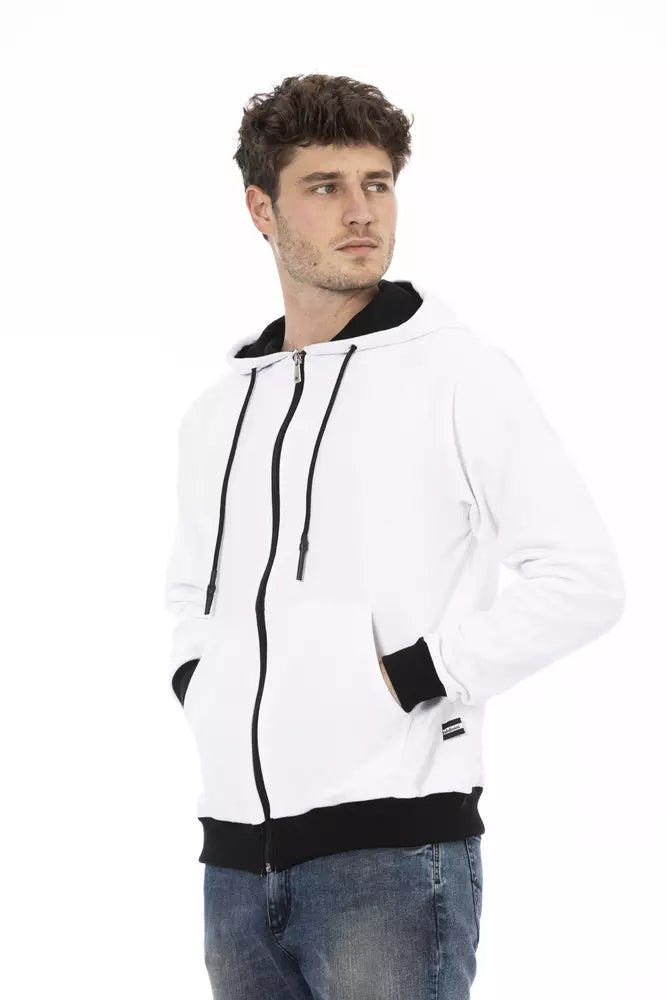 Baldinini Trend Weißer Baumwoll-Pullover für Herren