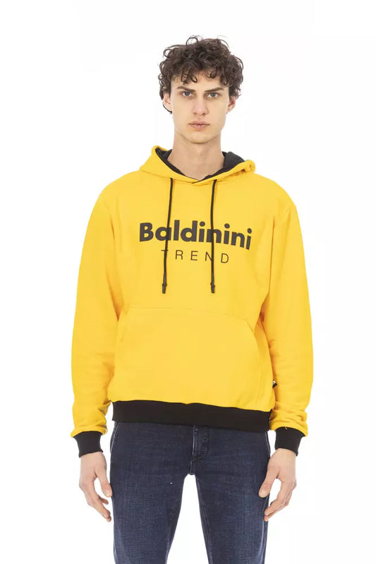 Baldinini Trend Gelber Baumwoll-Kapuzenpullover für Herren