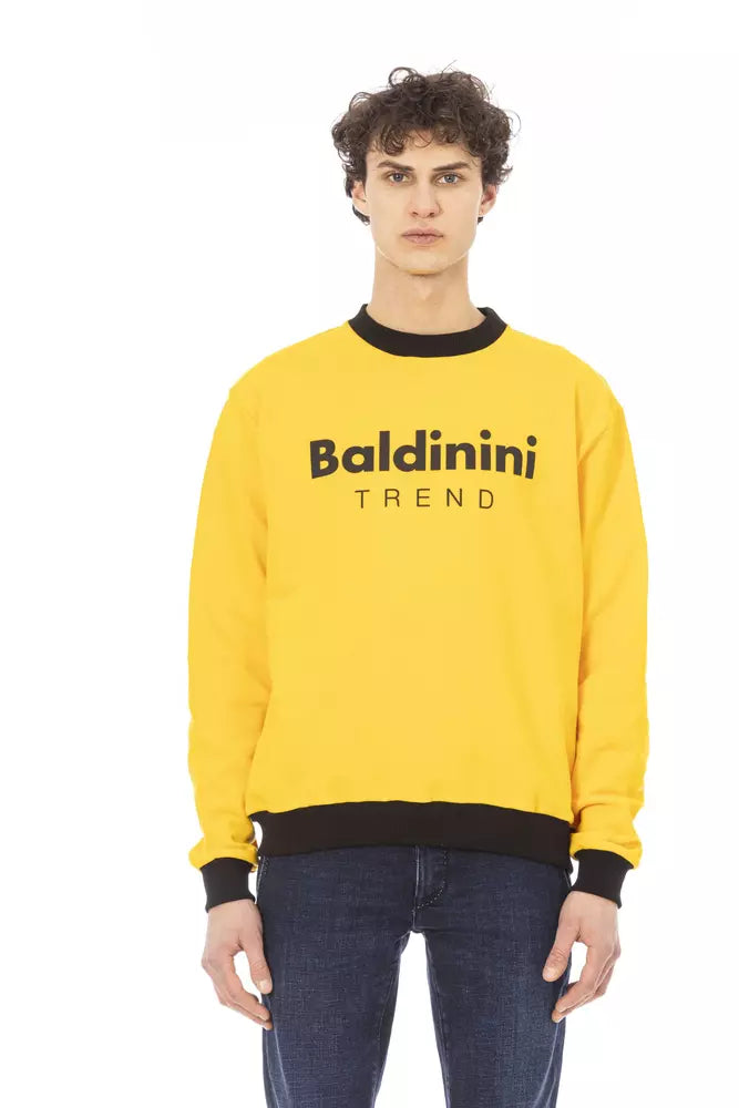 Baldinini Trend Gelber Baumwoll-Pullover für Herren