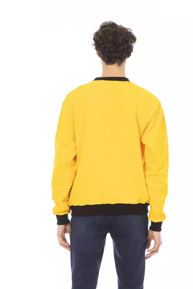 Baldinini Trend Gelber Baumwoll-Pullover für Herren