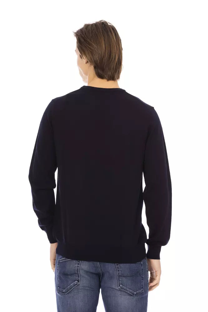 Baldinini Trend Blauer Stoffpullover für Herren