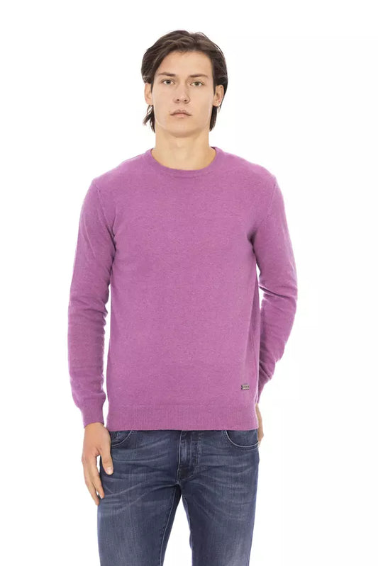 Baldinini Trend Lila Herren-Wollpullover