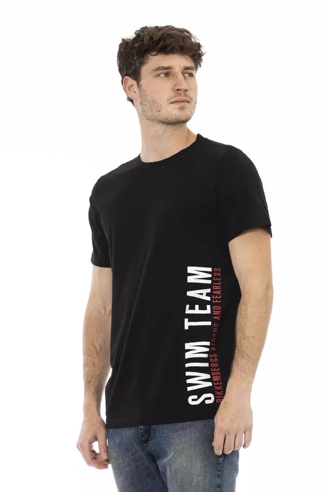 Bikkembergs Schwarzes Baumwoll-T-Shirt für Herren