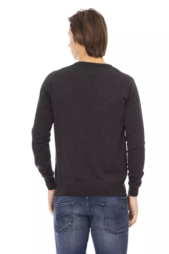 Baldinini Trend Grauer Stoff-Pullover für Herren
