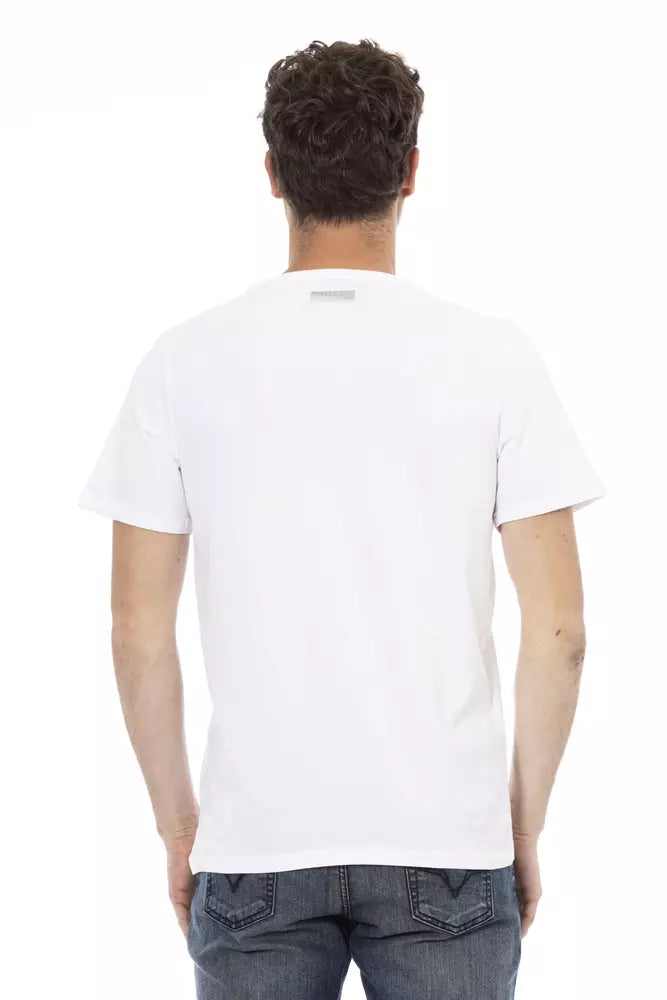 Bikkembergs Weißes Herren-T-Shirt aus Baumwolle