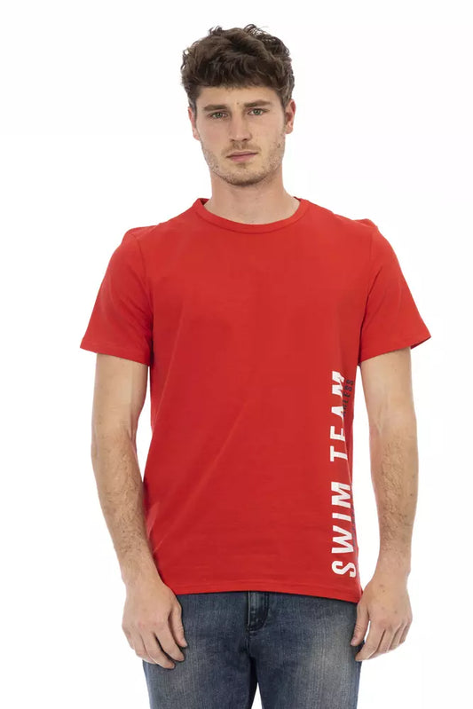 Bikkembergs Rotes Herren-T-Shirt aus Baumwolle