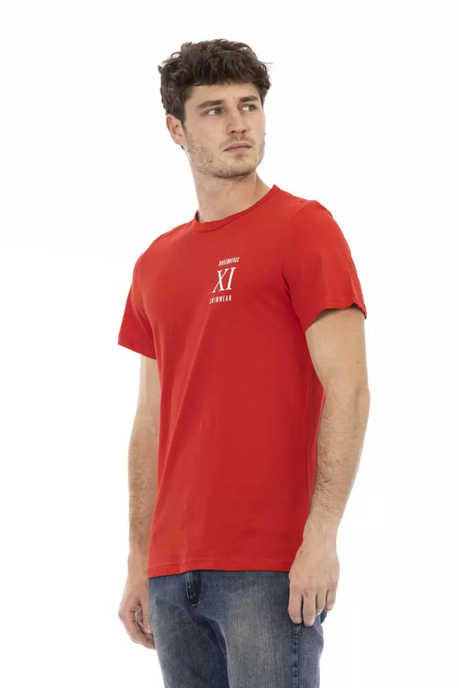 Bikkembergs Rotes Baumwoll-T-Shirt für Herren