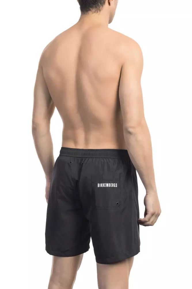 Bikkembergs Schwarze Badeshorts für Herren aus Polyester