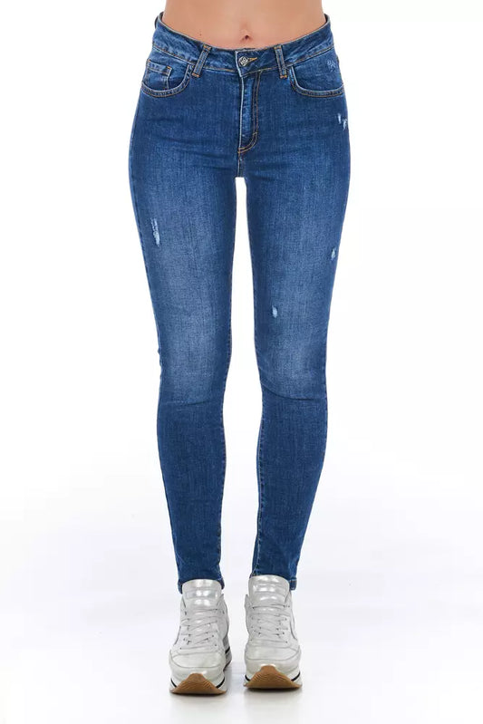 Frankie Morello Damenjeans aus Blauem Denim