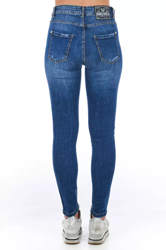 Frankie Morello Damenjeans aus Blauem Denim