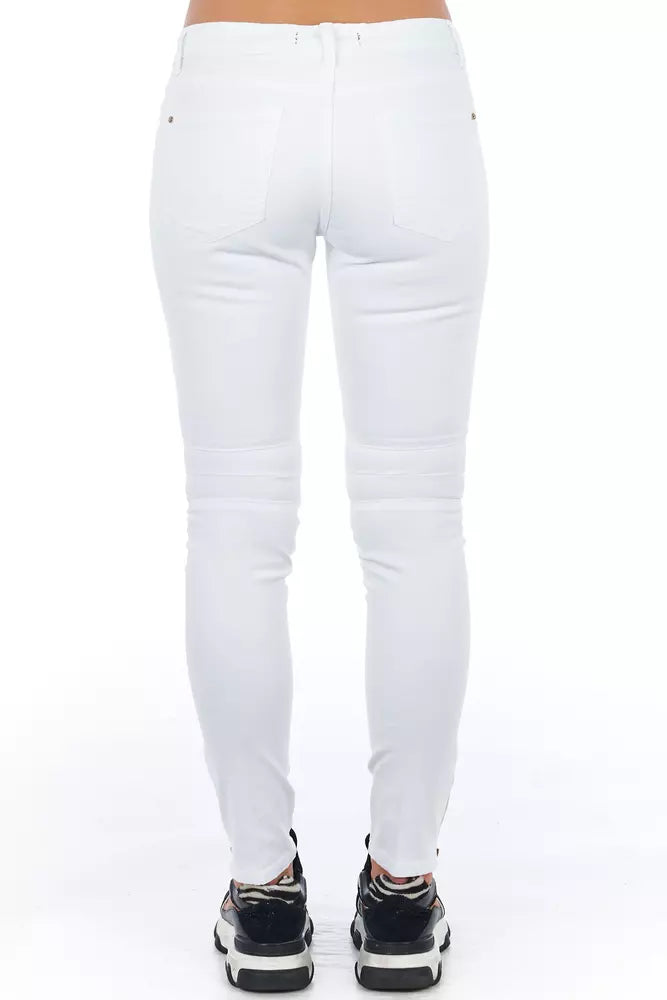 Frankie Morello Weiße Damen-Jeans aus Baumwolle