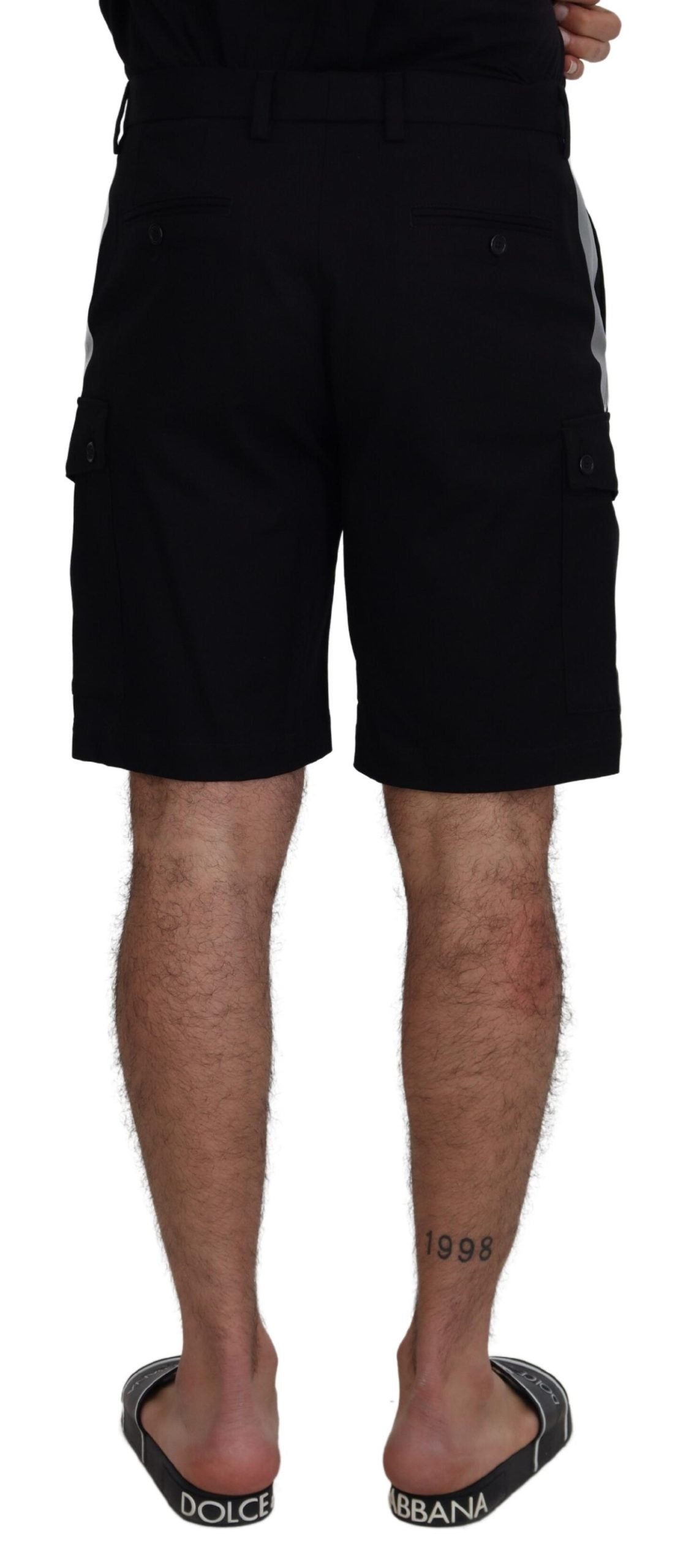 Dolce & Gabbana Schwarze Bermuda Cargo Freizeitshorts