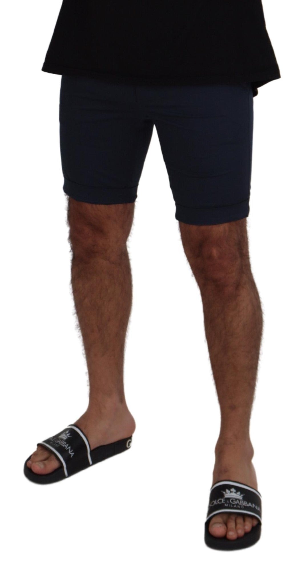 Dolce & Gabbana Blaue Bermudas mit niedriger Taille für Männer Shorts
