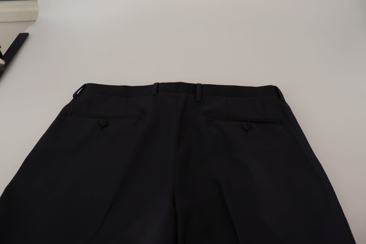 Dolce & Gabbana Schwarze Wolle Herren Formal Hosen
