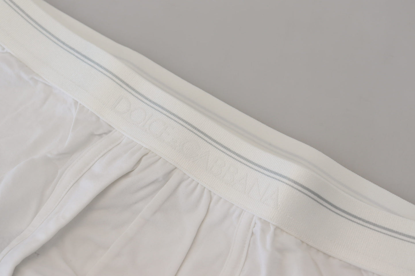 Dolce & Gabbana Weiße Baumwollmischung Regular Boxer Unterwäsche