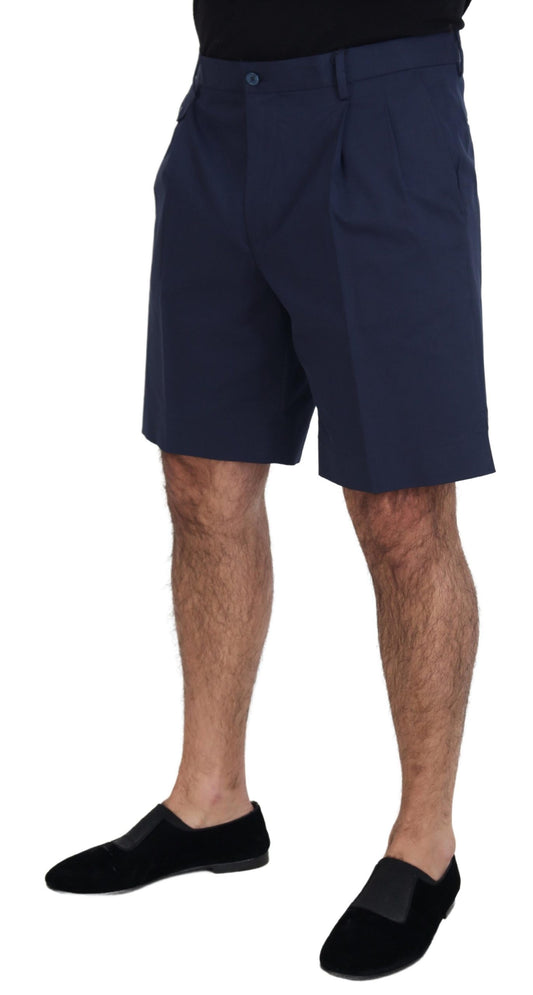 Dolce & Gabbana Blaue Chinos Baumwolle Stretch Casual Shorts