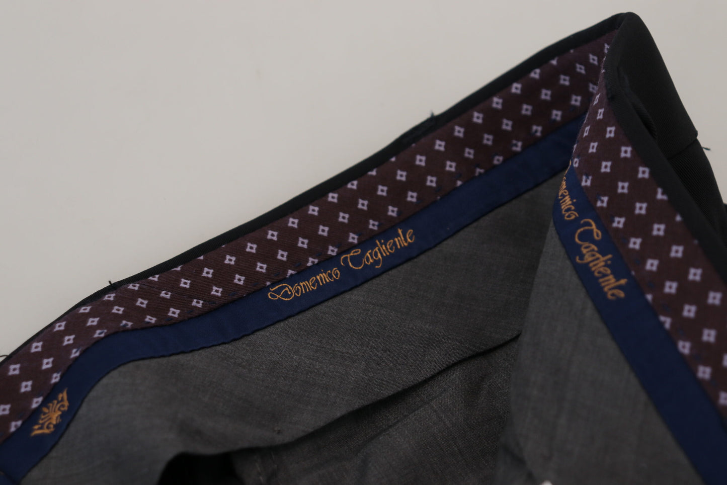 Domenico Tagliente Schwarze konisch zulaufende Polyester-Kleid-Hose