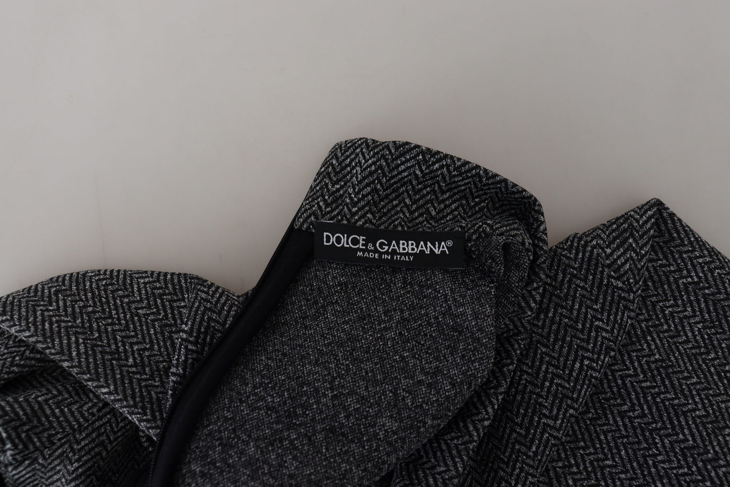Dolce & Gabbana Dunkelgrauer Nylon-Rollkragenpullover