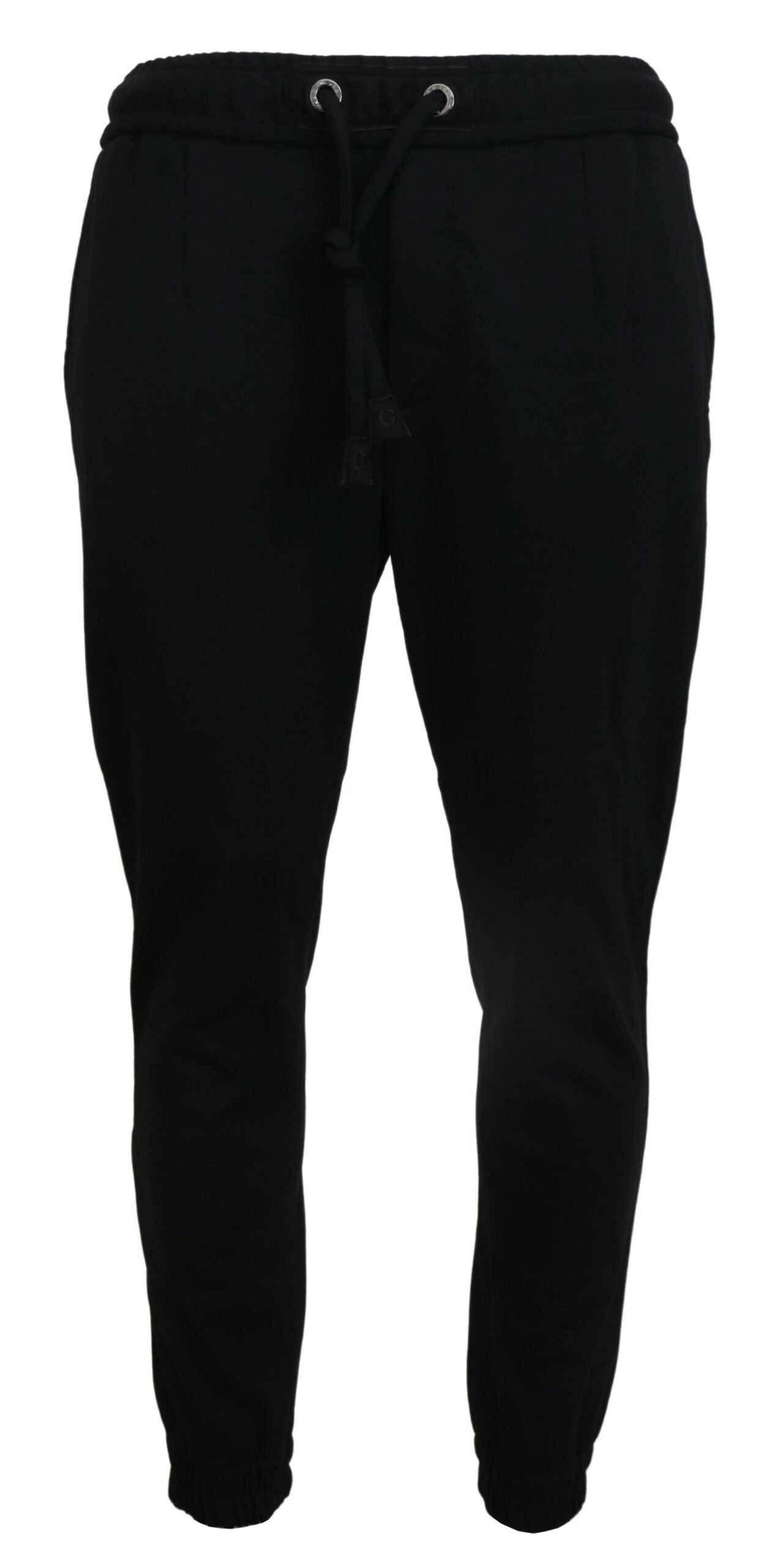 Dolce & Gabbana Schwarze Herren Sport Wolle Sweatpants Hosen