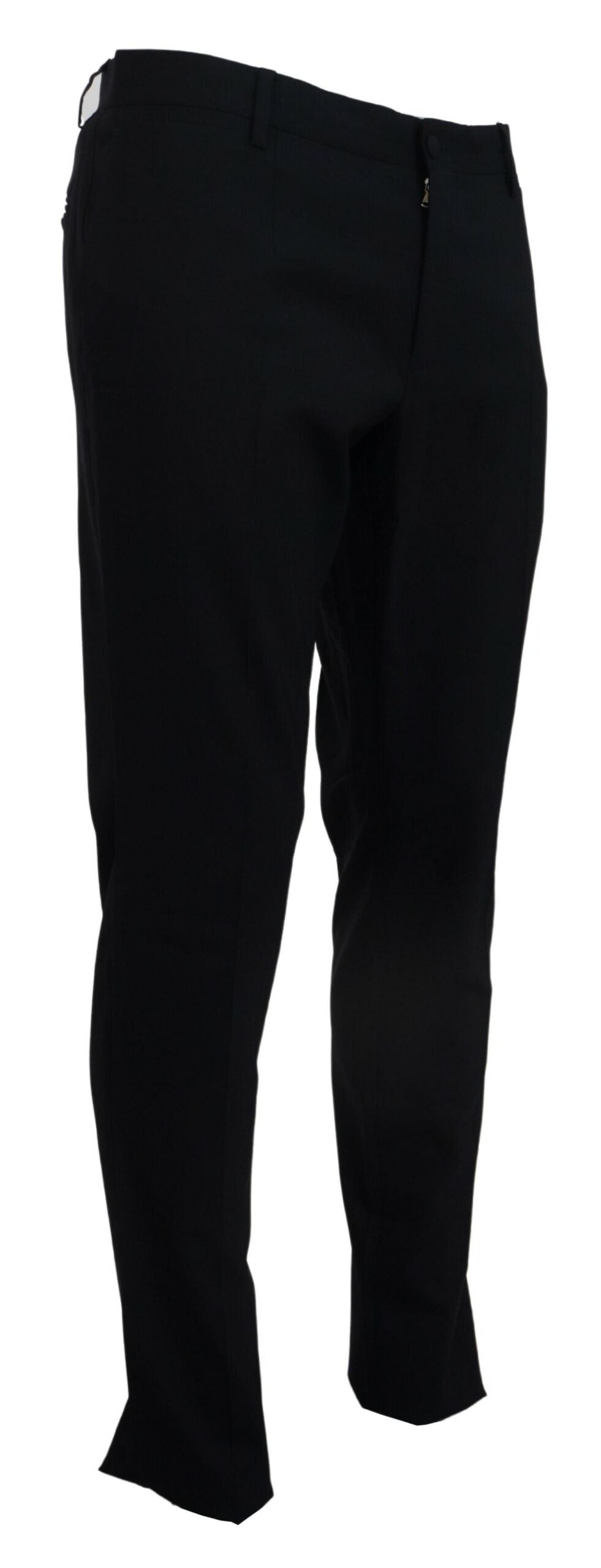 Dolce & Gabbana Blaues Woll-Stretch-Kleid Formal Slim Fit Pant
