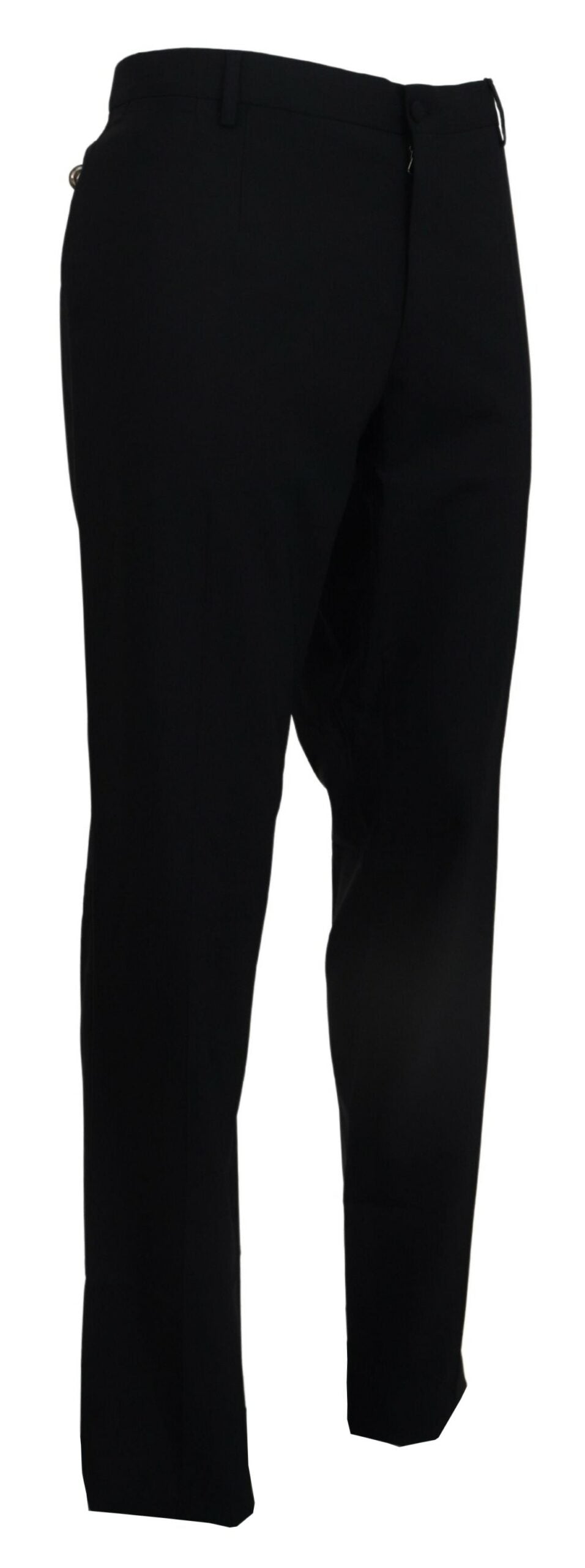 Dolce & Gabbana Schwarzes Woll-Stretch-Kleid Formal Slim Fit Pant