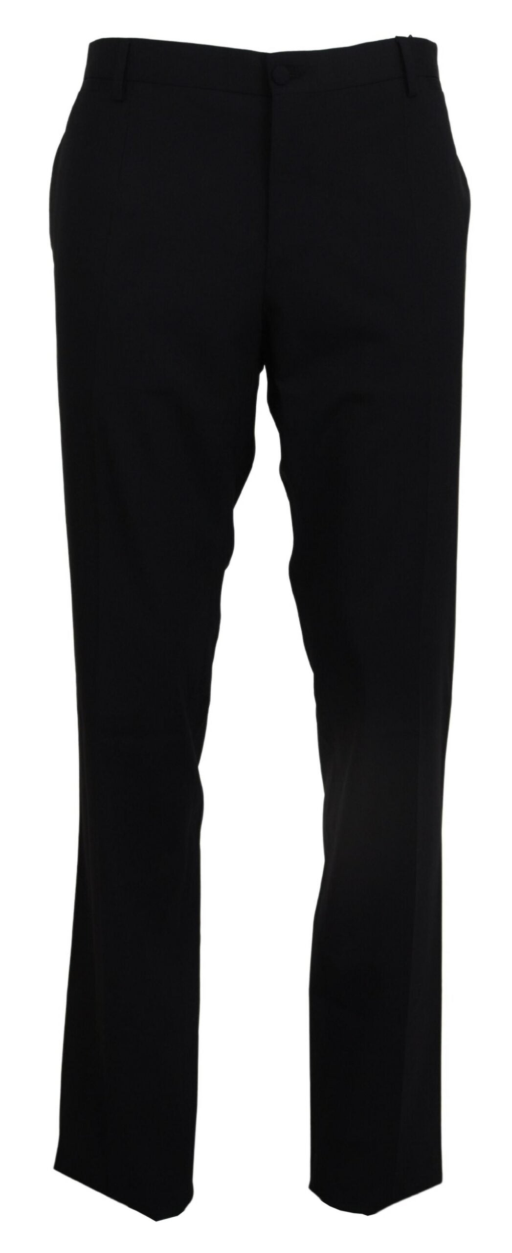 Dolce & Gabbana Schwarzes Woll-Stretch-Kleid Formal Slim Fit Pant
