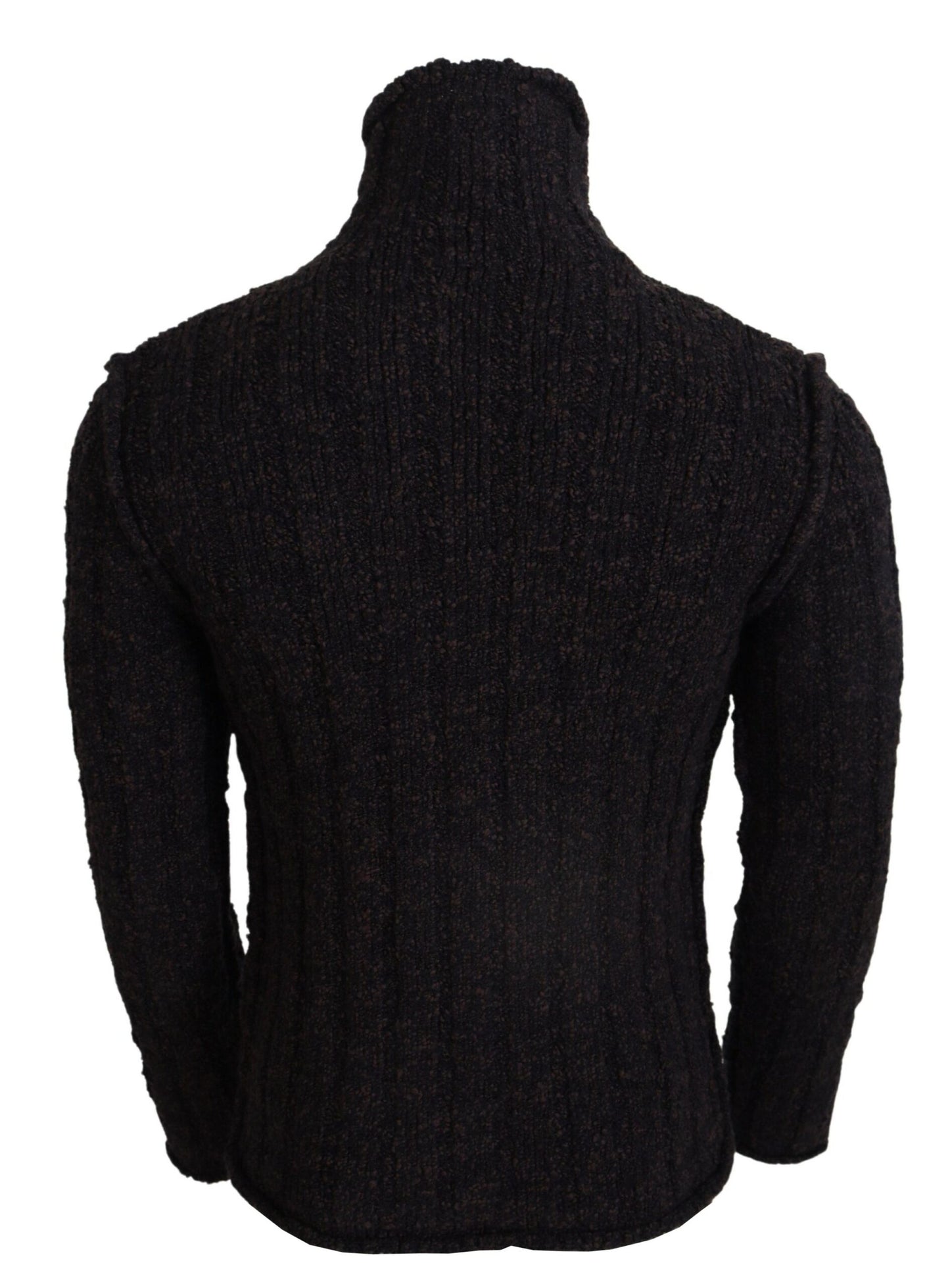 Dolce & Gabbana Brauner Wollstrick-Rollkragenpullover