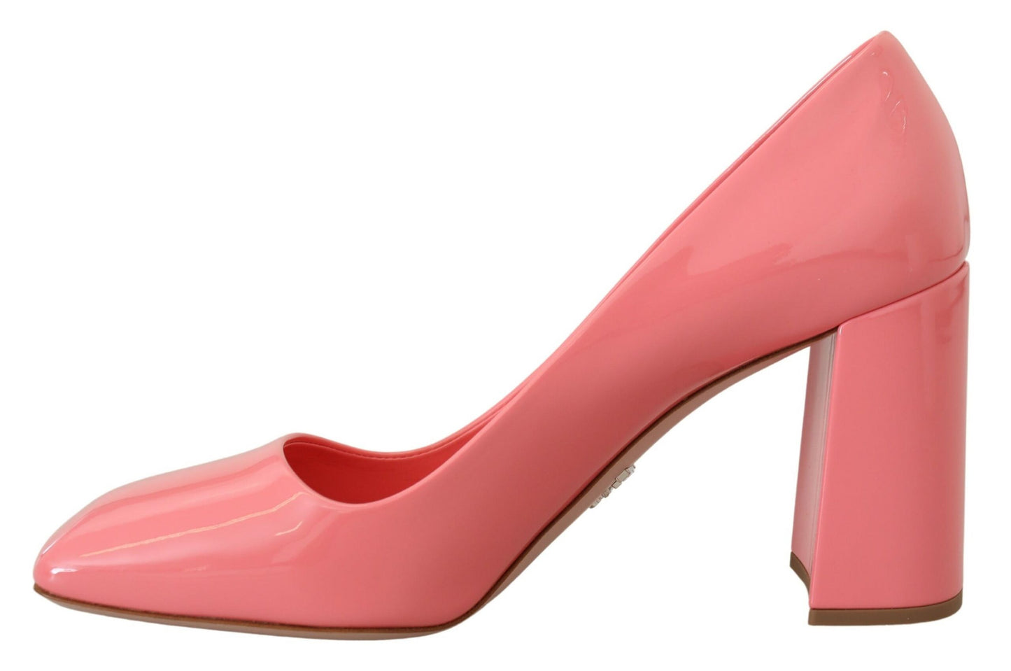 Prada Rosa Lackleder Blockabsatz Pumps Klassisch