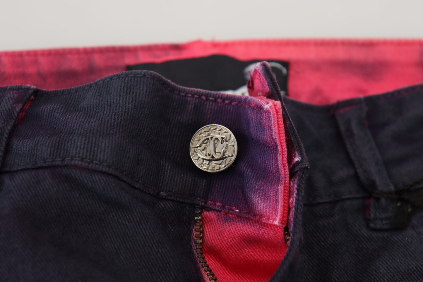 Just Cavalli Schwarze Slim Fit Damen Casual Denim Jeans mit niedriger Taille