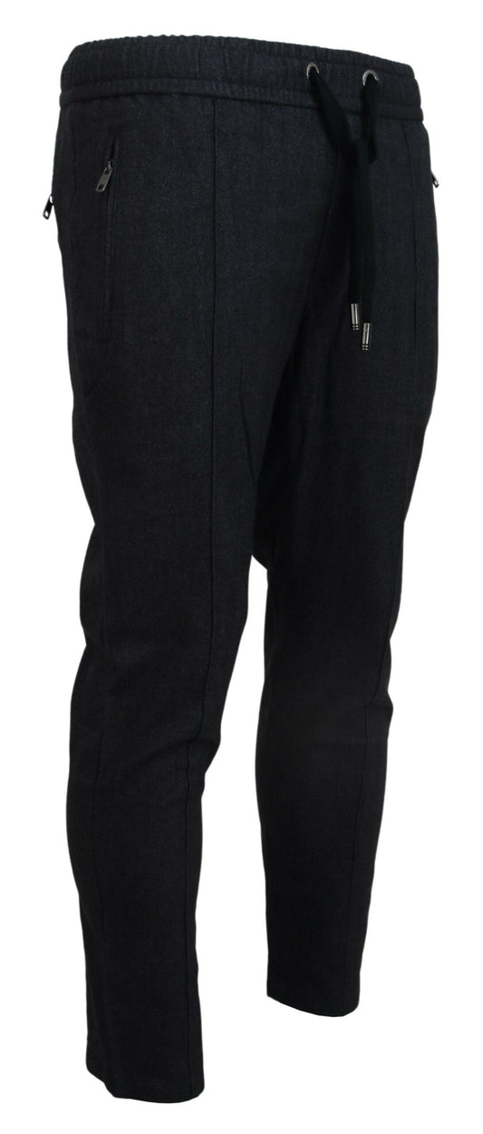 Dolce & Gabbana Graue Baumwoll-Jogger-Hose für Männer