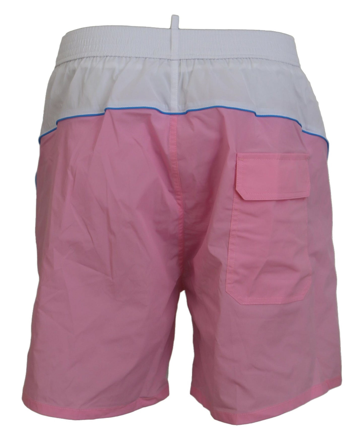 Dsquared² Weiß Rosa Logo Print Männer Beachwear Shorts Bademode