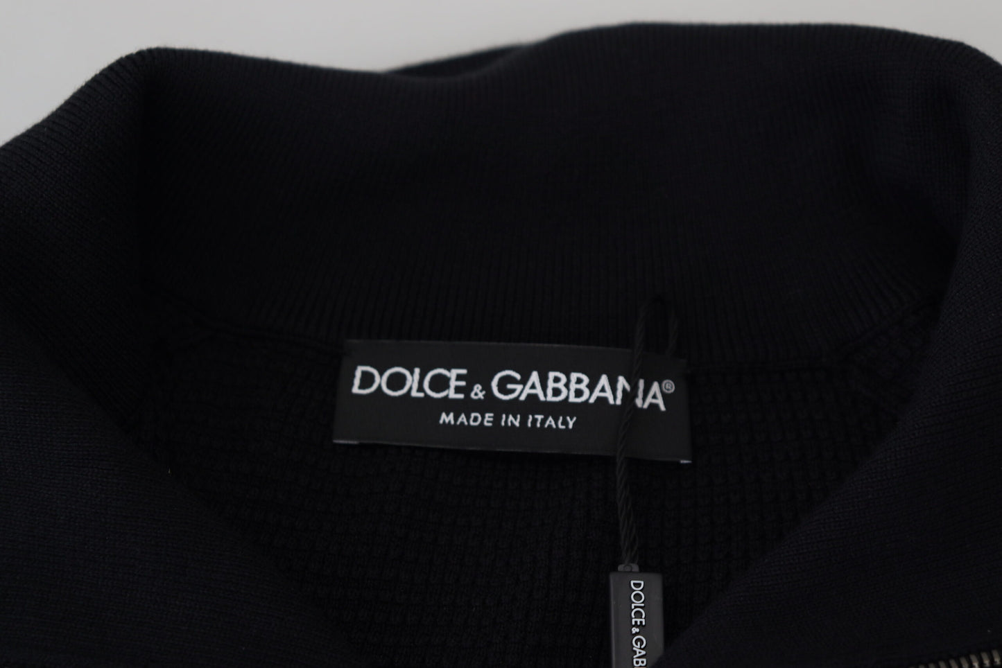 Dolce & Gabbana Pullover mit Rollkragen aus schwarzer Seide