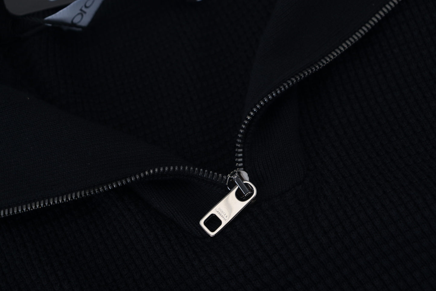 Dolce & Gabbana Pullover mit Rollkragen aus schwarzer Seide