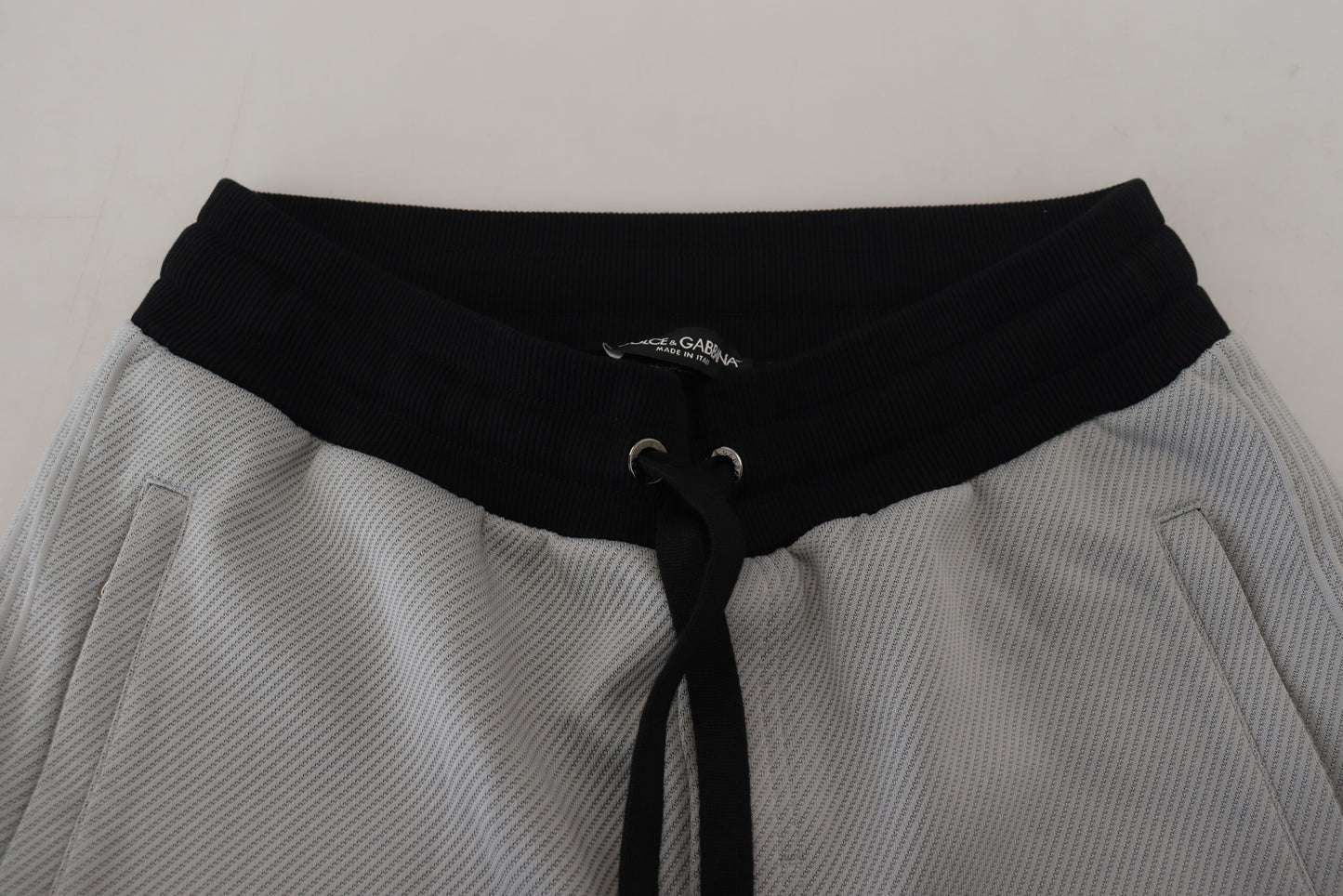 Dolce & Gabbana Graue Polyester-Sweatpants Jogger-Hose