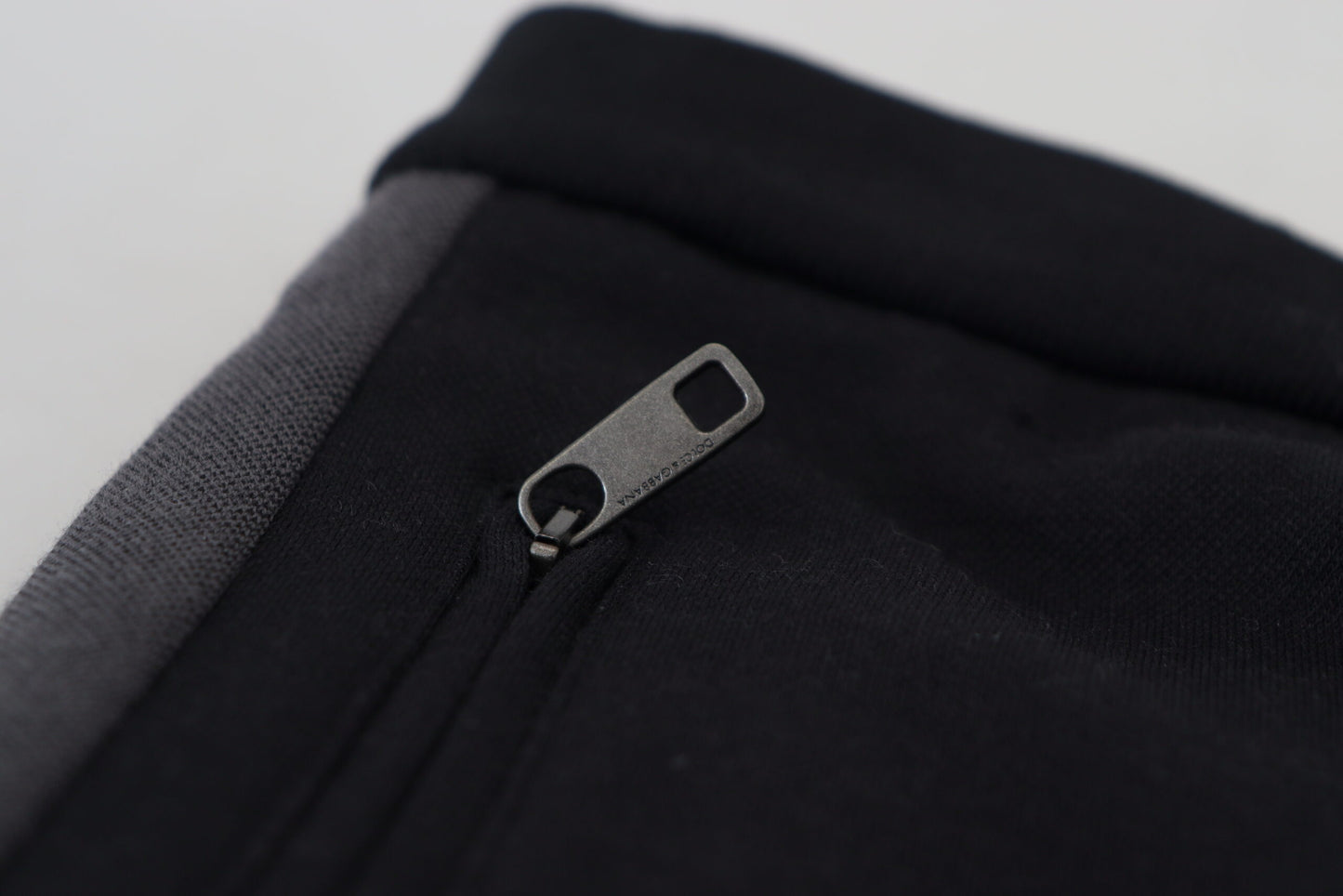 Dolce & Gabbana Schwarze Woll-Hufeisen-Jogger-Hose