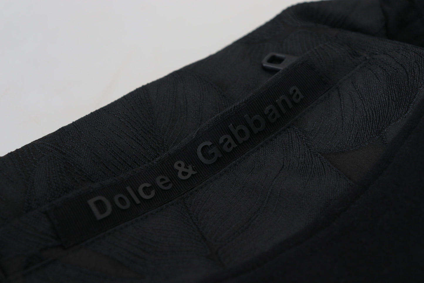 Dolce & Gabbana Schwarze Polyester Skinny Jogger Herren Hosen