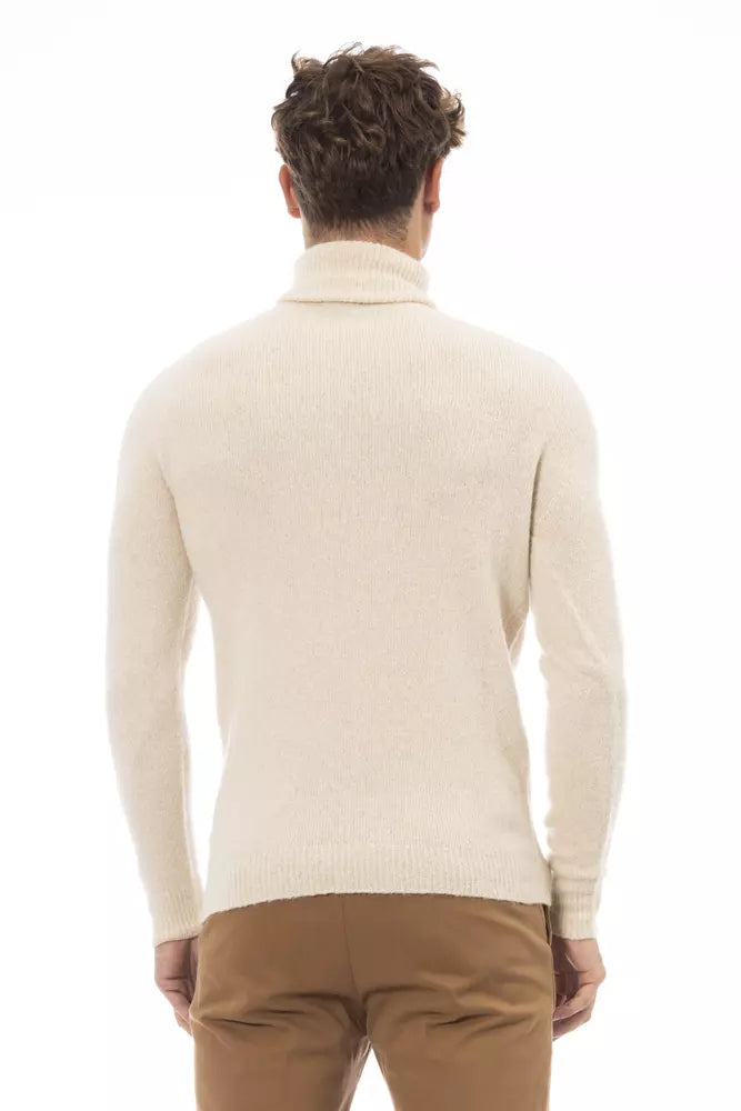 Alpha Studio Beiger Alpaka-Pullover für Herren