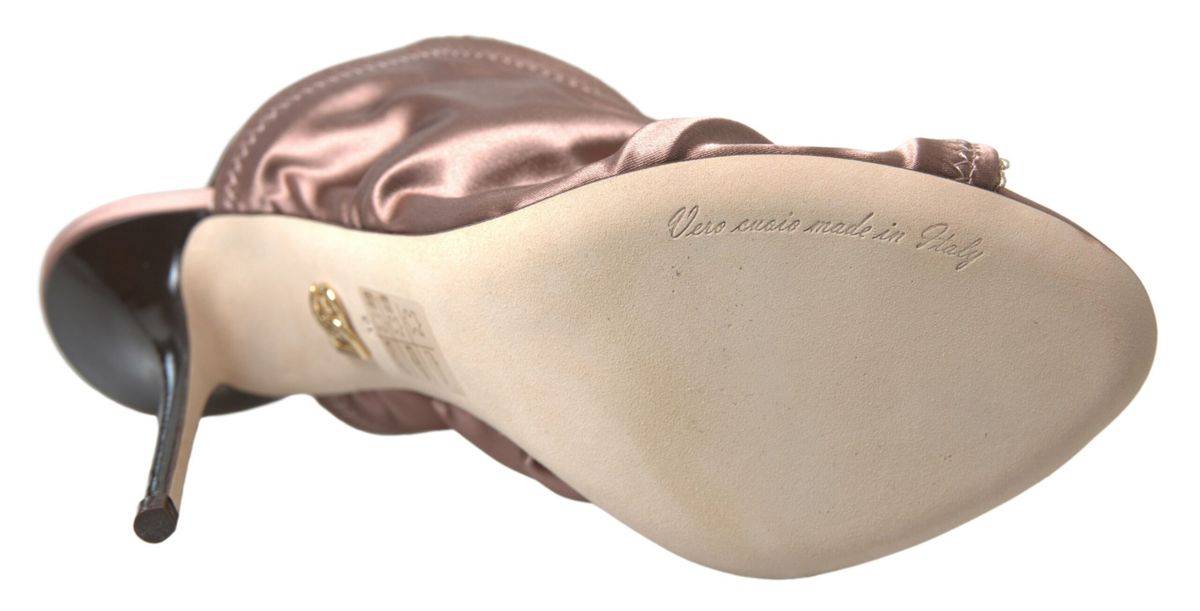 Dolce & Gabbana Hellbraune Slingback Stöckelschuhe mit Korsettverschluss