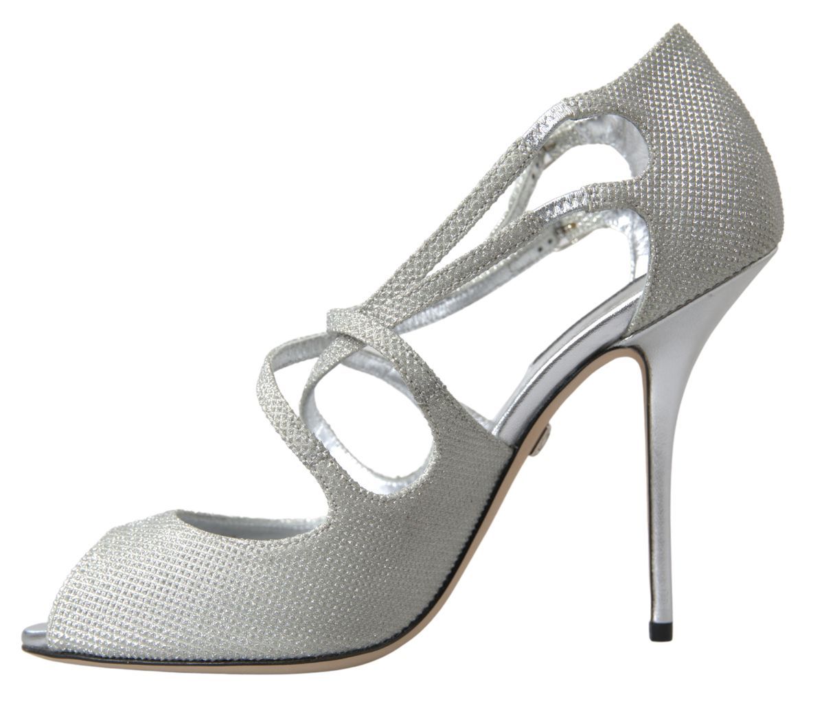 Dolce & Gabbana Silber schimmert Sandalen Absatz Pumps Schuhe