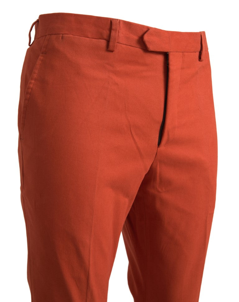 BENCIVENGA Orange Straight Fit Herren Formal Hosen Hosen
