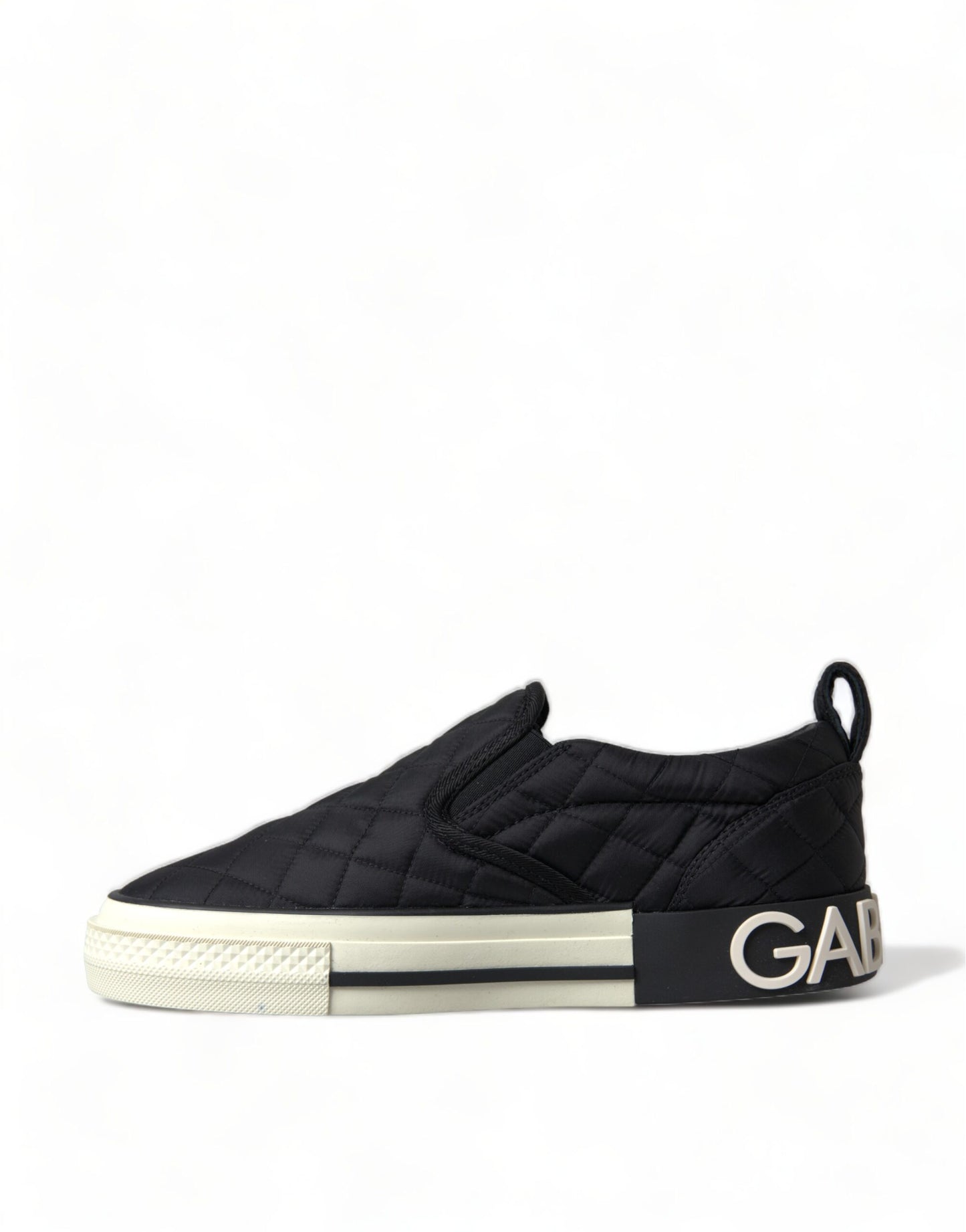 Dolce & Gabbana Schwarz gesteppt Slip On Low Top Sneakers Schuhe