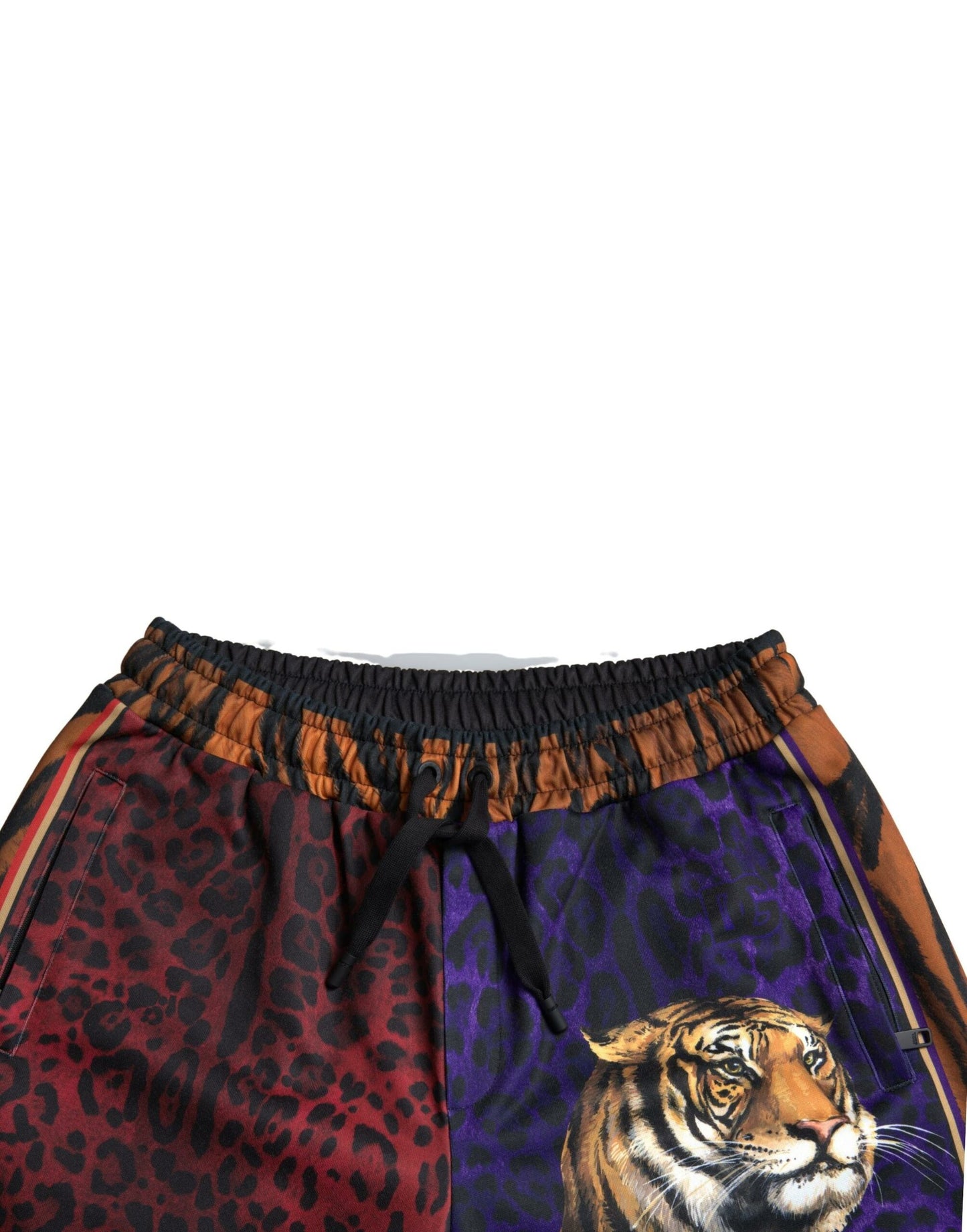 Dolce & Gabbana Multicolor Tiger Print Herren Bermudashorts