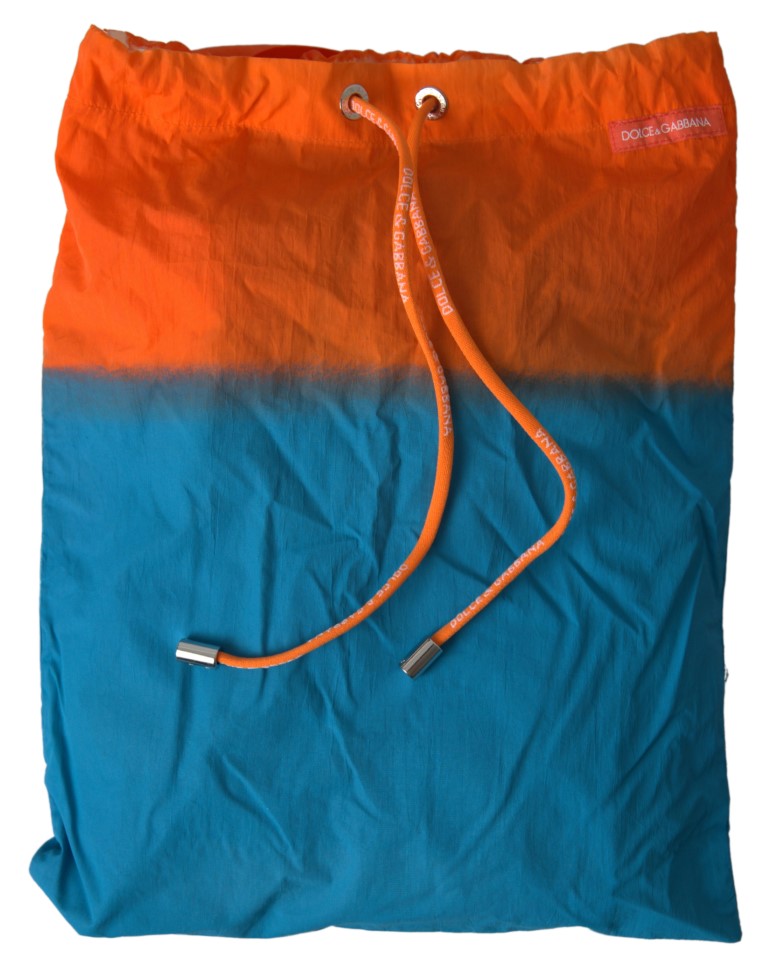 Dolce & Gabbana Orange Blau Gradient Beachwear Badehose Shorts