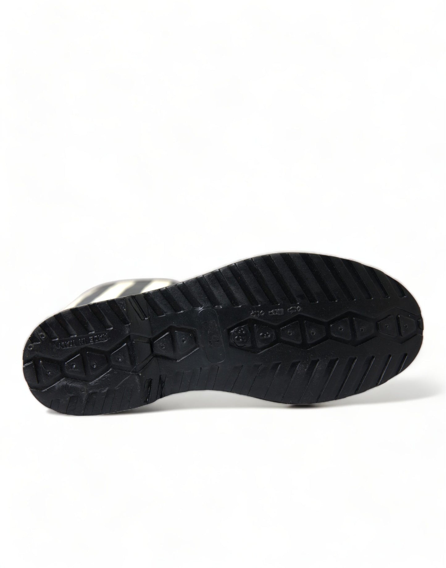 Dolce & Gabbana Schwarze kniehohe flache Gummistiefel Schuhe