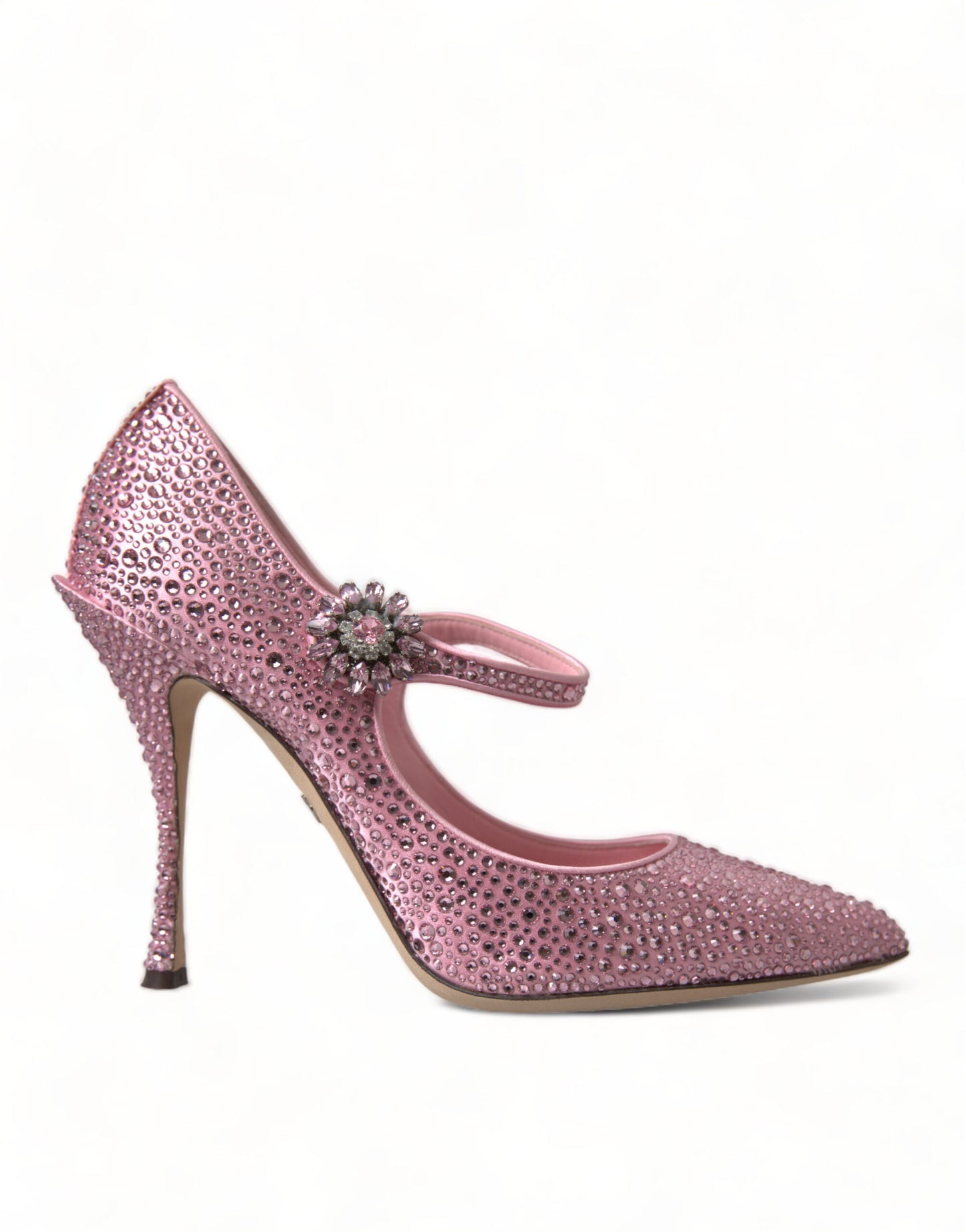 Dolce & Gabbana Rosa Strass Kristall Heels Pumps Schuhe
