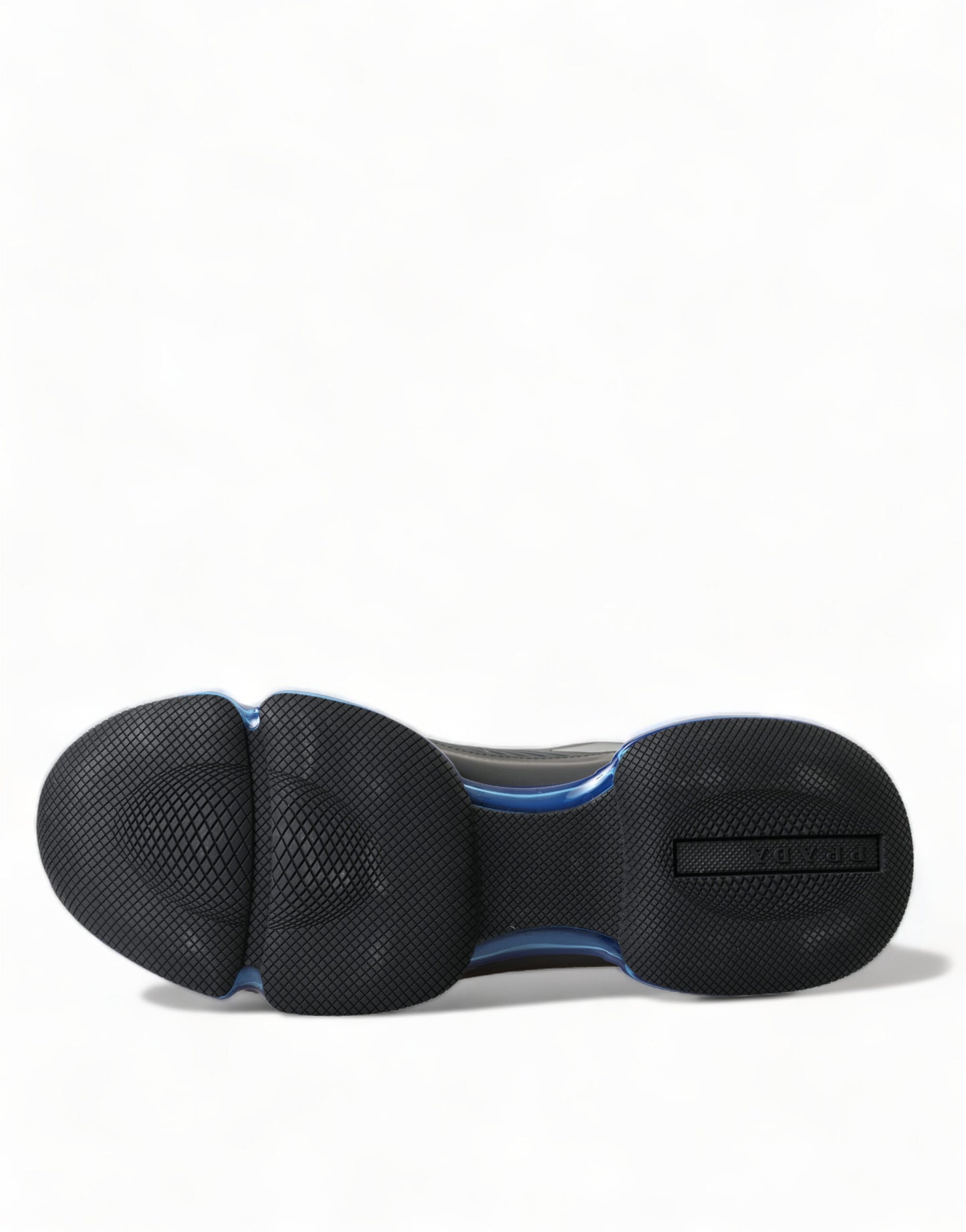 Prada Schwarz Blau Rubber Knit Slip On Low Top Sneakers Schuhe