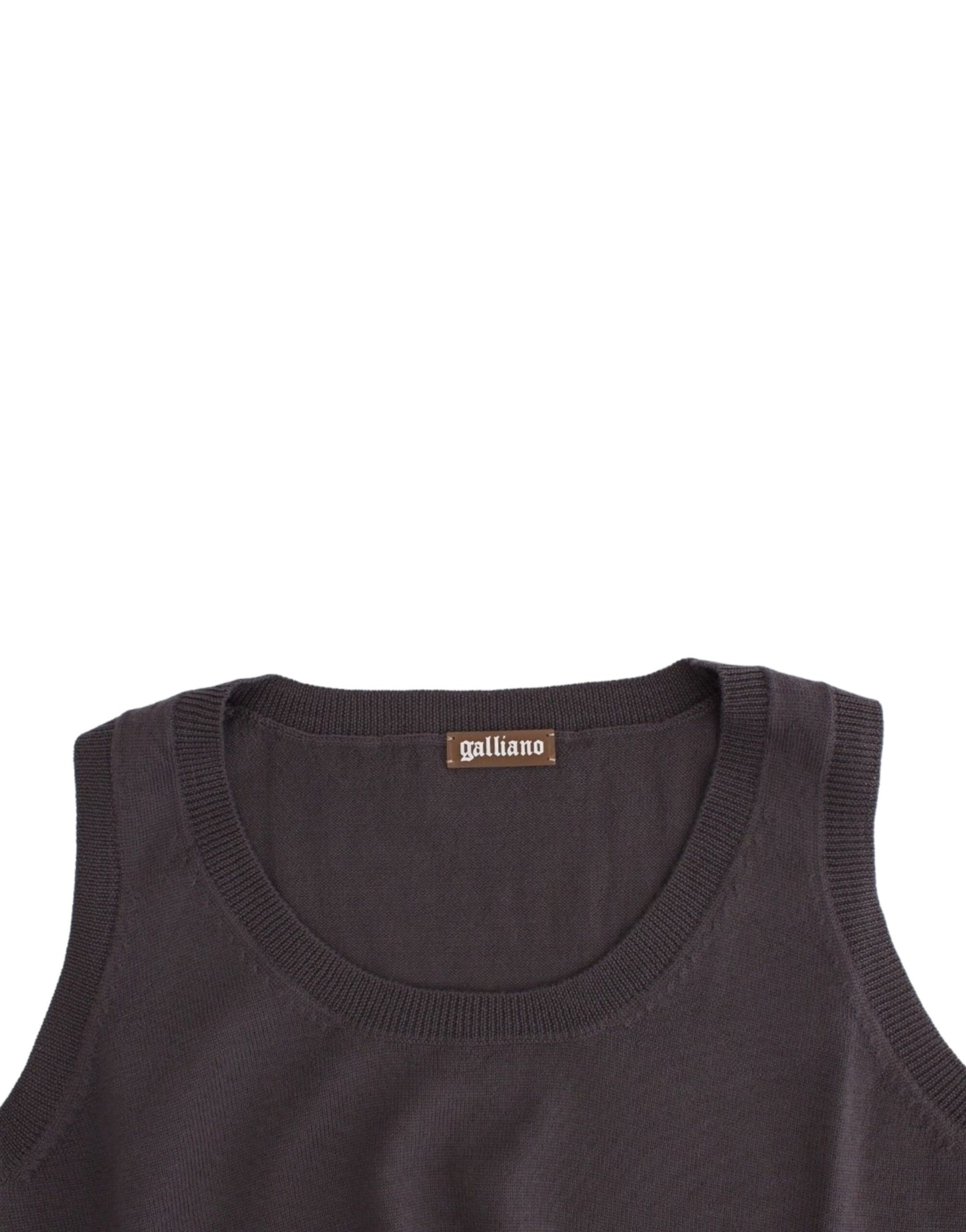John Galliano Braunes Strick-Tanktop