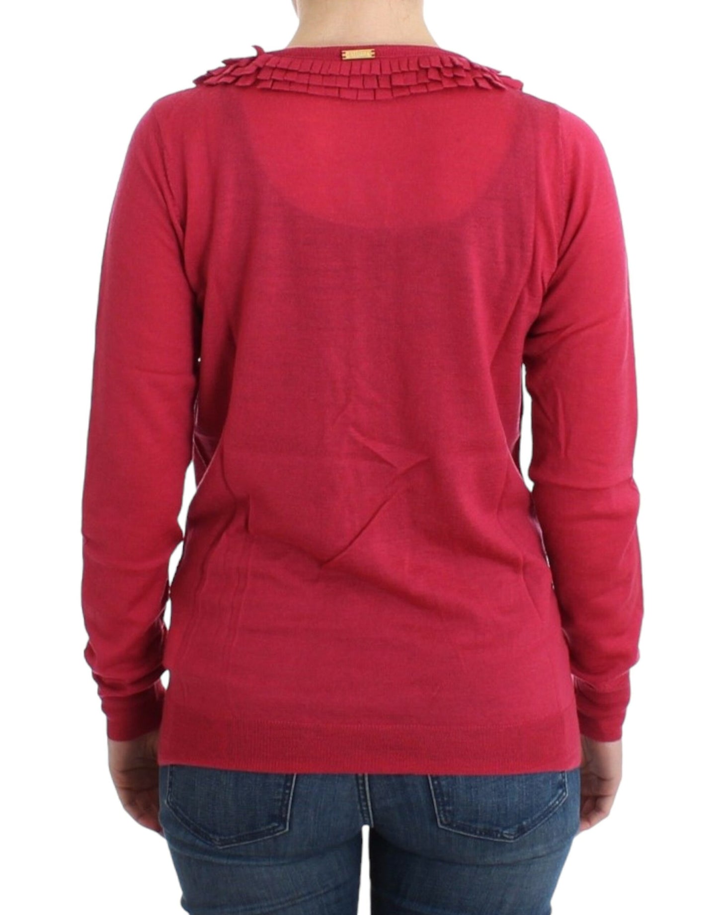 John Galliano Rosa Wollstrickjacke