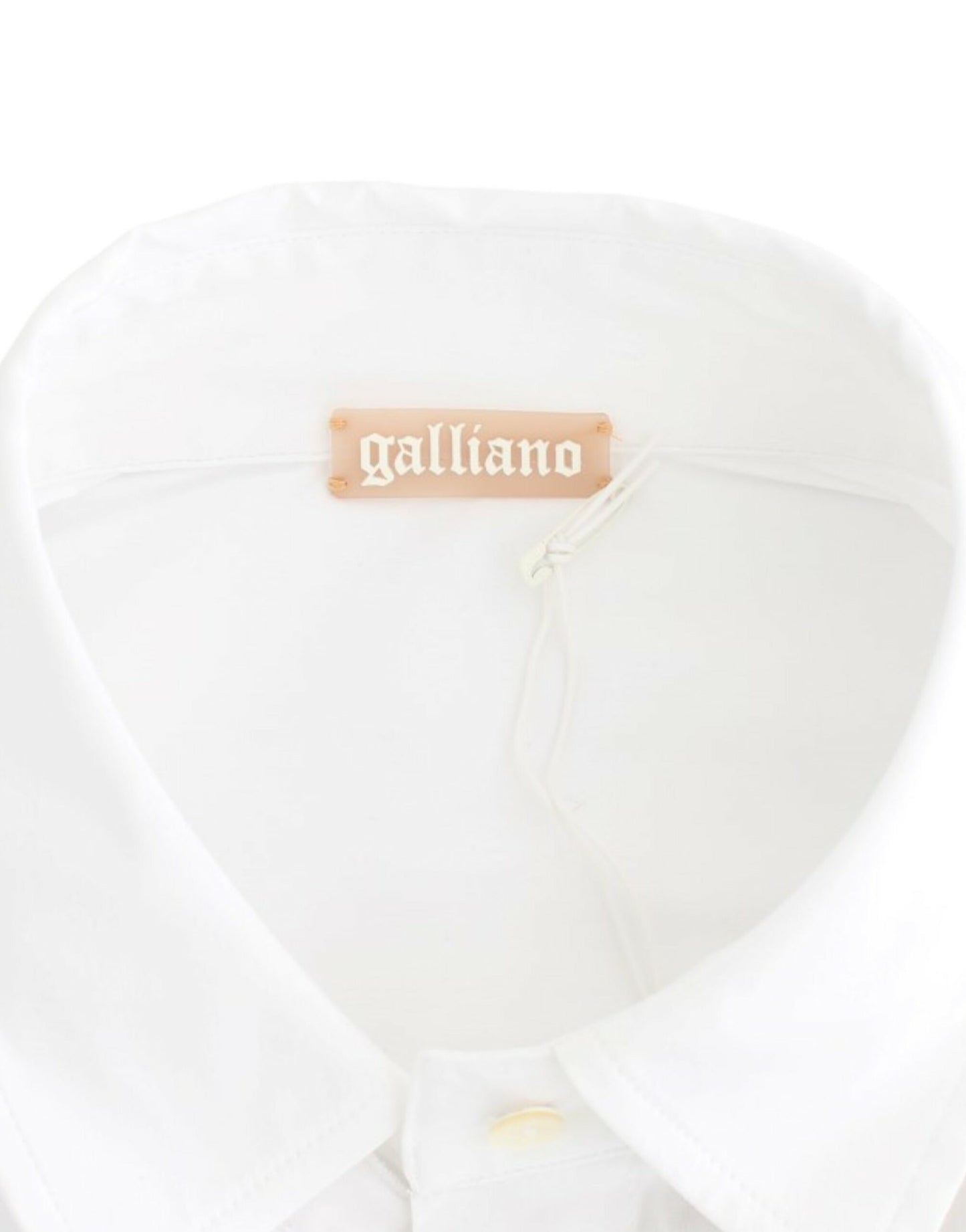 John Galliano Weißes Baumwollshirt Top