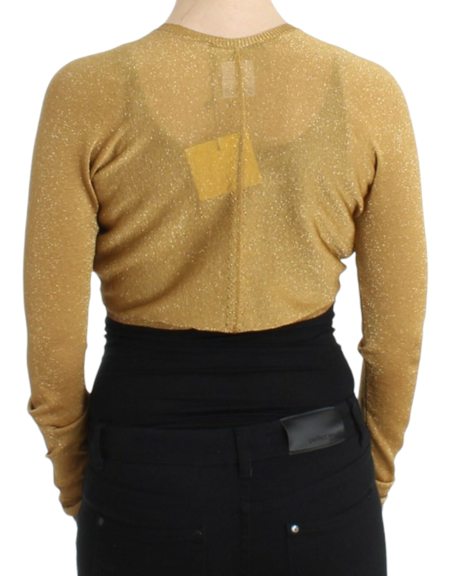 Cavalli Goldfarbener Shrug mit Verzierungen